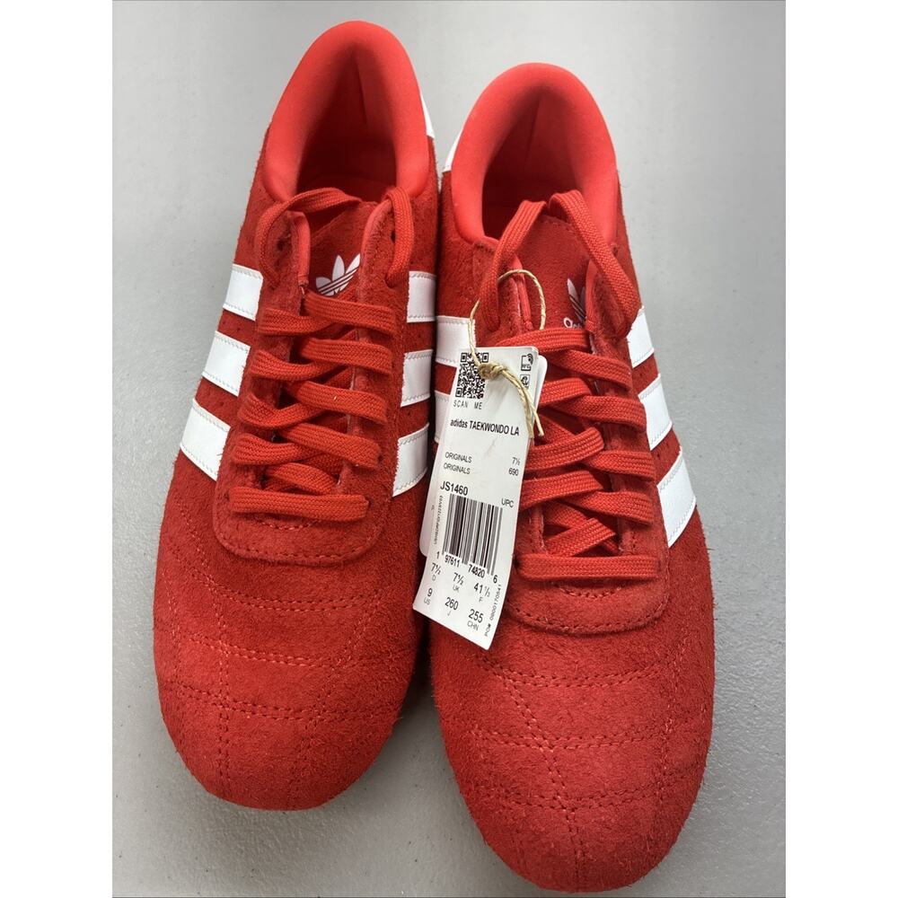 New Adidas Originals Taekwondo Lace Red White Gum Sneakers Size 9 Womens JS1460 - Picture 2 of 6